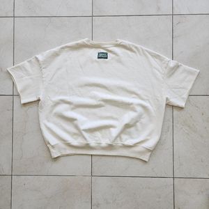 Daily Drills Cropped Sleeve Crew,  Sand, New